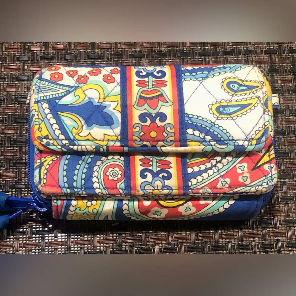 Vera Bradley Quilted Multicolor Paisley Wallet ~Marina Paisley~